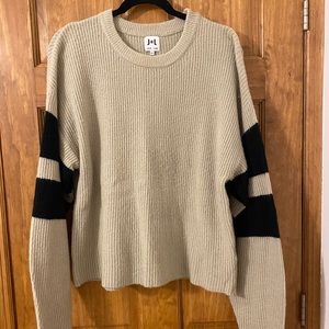 John & Jenn sweater with stripes